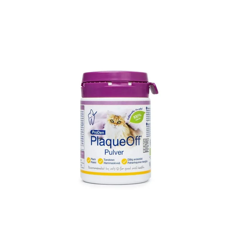 Pieni PlaqueOff-jauhepurkki violetilla kannella